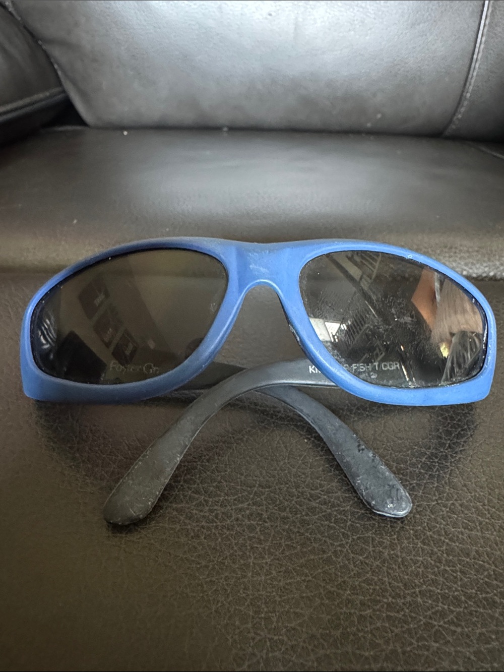 Little Kids Blue Rubbery Sunglasses